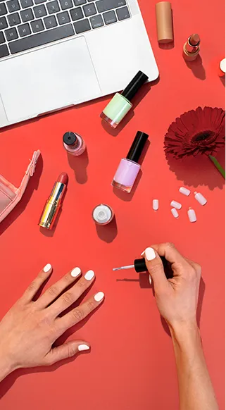 close up beauty nail art